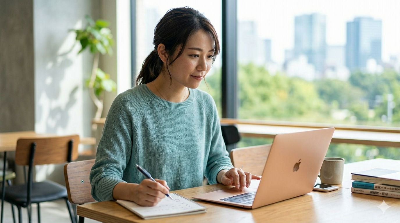 自分のキャリアの目標に集中して考える求職者