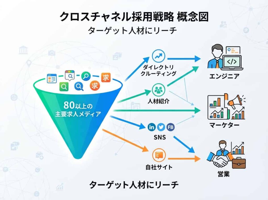 クロスチャネル採用戦略 概念図