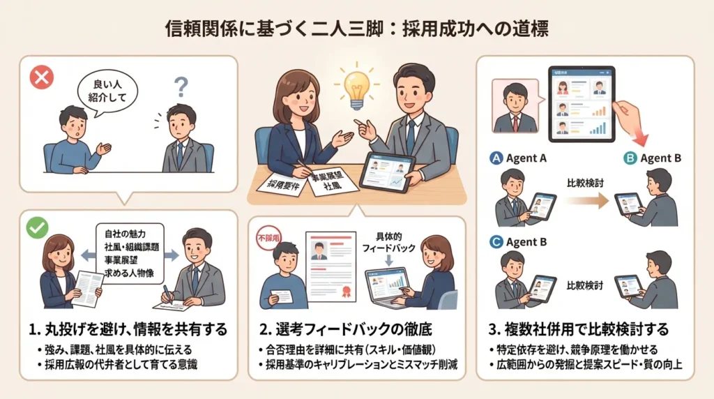 人材紹介を成功させるポイントの図解